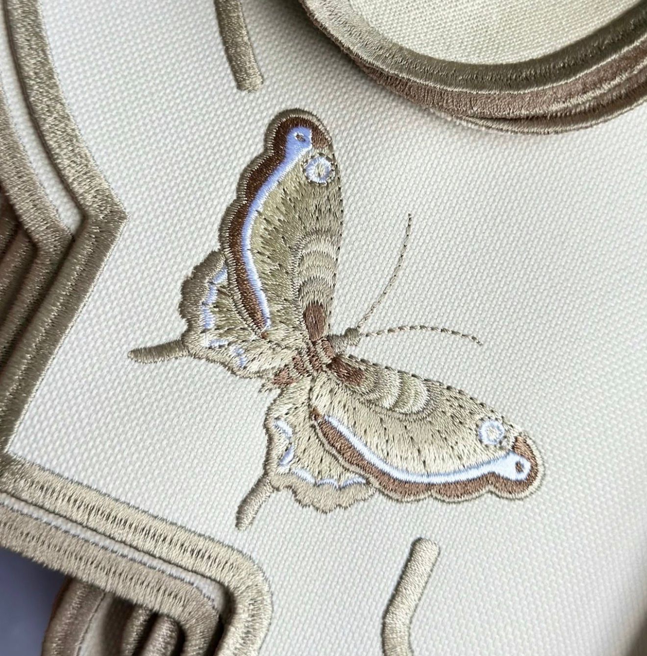 Embroidered Linen Butterfly - Set of 4